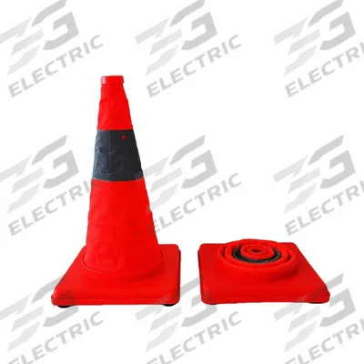 MUTUAL INDUSTRIES Traffic Cone: MUTCD, 18 in Cone Ht, Green, Engineer, Nylon, Blank, 4 lb Base Wt - Collapsible Traffic Cones for Roadway Use