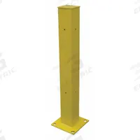 APPROVED VENDOR End Post: End, 42 in Overall Ht, Steel, Powder Coated, 5 in Post Dp, 5 in Post Wd (MPN 21XL99). Key specifications — Includes Mounting Hardware: Mounting Hardware Included; Material: Steel; Number of Rail Levels: 1; Product Type: Guardrail Post; Finish: Powder Coated; Includes: Holes 8 in on Center.
