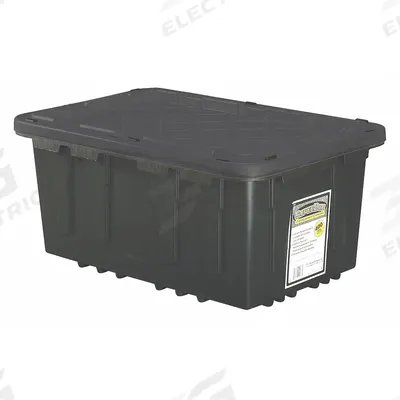 J TERENCE THOMPSON Storage Tote: 27 gal, 28 1/2 in x 19 3/4 in x 14 3/4 in - Colored Totes with Snap-On Lids