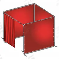 APPROVED VENDOR Welding Booth Kit: 8 ft Wd, 6 ft Ht, Red, PVC (MPN 22RP05). Key specifications — attr442118: Snap Locks; attr442103: 22RP05; attr442107: APPROVED VENDOR; attr442124: PVC.