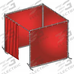 APPROVED VENDOR Welding Booth Kit: 8 ft Wd, 6 ft Ht, Red, PVC (MPN 22RP05). Key specifications — attr442118: Snap Locks; attr442103: 22RP05; attr442107: APPROVED VENDOR; attr442124: PVC.