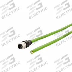 METZ CONNECT M12 Cable: Cat5/PROFINET, M12 Plug Male Straight x Bare Wire, 5 m Lg, PUR, Green, D (MPN 142M1D10050). Key specifications — Brand: METZ CONNECT; Cable Jacket Color: Green; End 1 Coding: D; End 2 Coding: D; IP Rating: IPX5; Performance Category: Cat5; PROFINET.