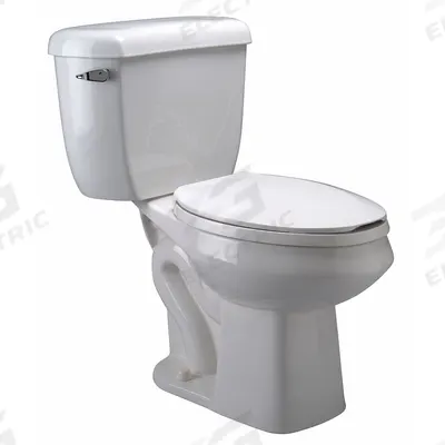 ZURN Tank Toilet: EcoVantage, Not ADA Compliant, Left Hand Trip Lever - Floor-Mount Two-Piece Pressure-Assist Toilet