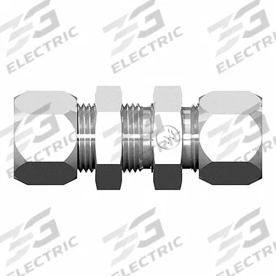 WEATHERHEAD Compression Fitting Union: 1/2 in OD x 1/2 in OD Size - Flareless Bite-Type Steel Compression Fittings