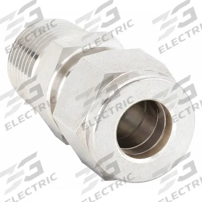 HAM-LET Compression Fitting Adapter: 10 mm OD x 3/8 in Pipe Fitting Size - Double-Ferrule Stainless Steel Fittings