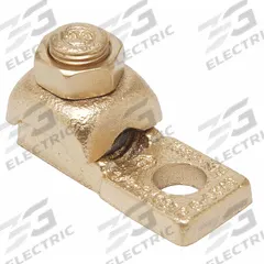 BURNDY Wire Connector: 3/0 AWG – 4/0 AWG Wire Sizes, 3/8 in Stud Size, Unplated Copper Lug Body (MPN QA282B). Key specifications — Brand: BURNDY; For Wire Material: Copper; Maximum Stranded Copper Wire Size: 4/0 AWG; Minimum Stranded Copper Wire Size: 3/0 AWG; Lug Material: Unplated Copper.