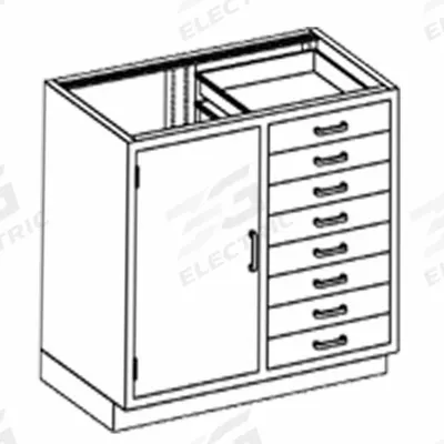 BLICKMAN Base Cabinet: 35 1/4 in Overall Ht, 22 in Overall Dp, 35 in Overall Wd - Base Cabinets