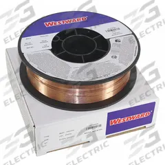 WESTWARD MIG Welding Wire: Low-Alloy Steel, 0.045 in, 11 lb, ER80S-B2, 80 ksi, 68 ksi (MPN 20AP59). Key specifications — Spool Type: Plastic Spool; Brand: WESTWARD; Tensile Strength (As Welded) (Merch): 80 ksi; Yield Strength (As Welded) (Merch): 68 ksi.
