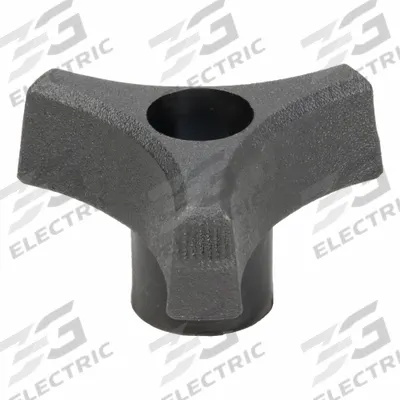 INNOVATIVE COMPONENTS Hand Knob: 3 Point, Plastic w/ Steel Thread, 3/8"-16 Thread - 3-Arm Knobs with Threaded Through-Hole