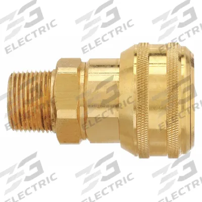 PARKER Quick Connect Hose Coupling: 3/4 in Body Size, 3/4 in Hose Fitting Size - Industrial Interchange Brass Quick-Connect Air Coupling Bodies