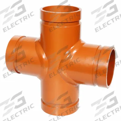 GRUVLOK Metal Pipe Cross: Cross, 2 in x 2 in, EPDM Seal, Carbon Steel, Grooved x Grooved - Grooved Pipe Fittings