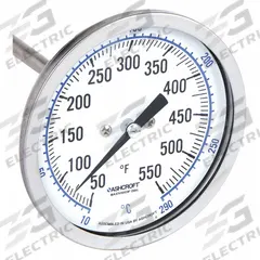 DWYER Clip On Dial Thermometer: -40°F to 160°F, +/- 2% Accuracy, 5 in Stem Lg, Fahrenheit (MPN CBT175041). Key specifications — Accuracy: +/- 2%; Brand: DWYER; Temperature Units: Fahrenheit.