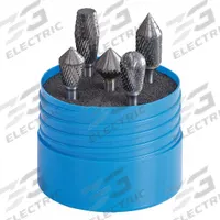 SGS PRO Carbide Bur Set: 1/4" Shank, Double/Single Cut, 1/2" to 5/8" Head Dia, 5 pc (MPN 18230). Key specifications — Trade Number: SN-5CO; Brand: SGS PRO.