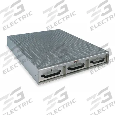CRESCENT JOBOX Truck or Van Door Storage Tray: Aluminum, 6 in Ht, 36 in Wd, 50 in Dp - Aluminum Bed-Mount Storage Drawers