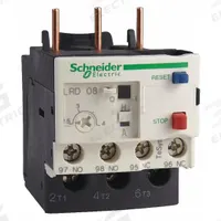 SCHNEIDER Overload Relay: Thermal Protection, 3 Poles, 1NO/1NC, Phase Loss Sensitivity (MPN LRD02). Key specifications — Brand: SCHNEIDER; Auxiliary Contact Form: 1NO/1NC; Compatible Contactor Series: TeSys Deca; Terminal Connection Type: Screw Clamp Terminals; Maximum Voltage Rating: 690V AC; Phase Loss Sensitivity: Yes; Thermal Units Required: None (Relay Includes Integrated Bimetallic Elements); Compatible Contactors: TeSys Deca (9 to 38 Amp Models).