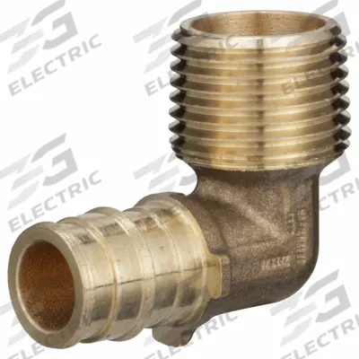 ZURN Barbed Fitting Elbow: 19/32 in ID x 3/4 in Pipe Size, Barbed x FNPT, Brass - Expansion Brass Barbed Tube Fittings
