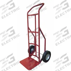 DAYTON General Purpose Hand Truck: 800 lb, Flow-Back Handle, Red, Steel, Flat-Free, 10 in Wheel (MPN 21U666). Key specifications — Brand: DAYTON; Color: Red.