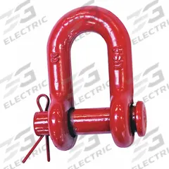 CROSBY D-Shackle: D-Shackle, 3,000 lb Working Load Limit, 1/2 in Body Thick, Carbon Steel, Painted (MPN 1018883). Key specifications — Body Material: Carbon Steel; Brand: CROSBY.
