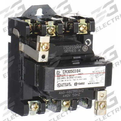 GE Magnetic Contactor: Non-Reversing, 3 Poles, NEMA Size 1, 27 A - Non-Reversing NEMA Contactors