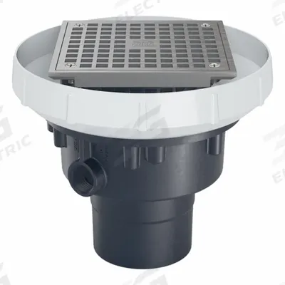 ZURN Floor Drain: 5 in Overall Dia, 5 in Grate Size, 2 in Nominal Pipe Size - Height Adjustable Floor Drains