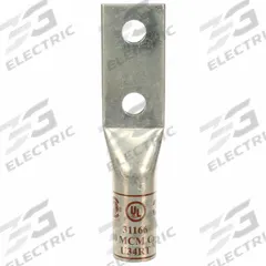 Compression Lugs: For 500 kcmil, Stranded Wire, 1/2 in Stud Size, Long, Copper Barrel (MPN 31166). Key specifications — Inspection Hole: No; For Wire Type: Stranded; For Wire Sizes: 500 kcmil; Brand: 3M; Manufacturer Part Number: 31166.