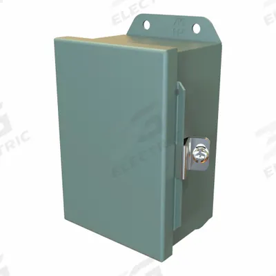 HAMMOND Electrical Enclosure: Steel, 6 in x 4 in x 3 in, NEMA 12/13/3R/4, Solid Cover - Steel Washdown Enclosures