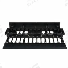 PANDUIT Horizontal Dual-Sided Manager: Horizontal, 2 U, Dual Side Sides, 13 1/8 in Overall Dp, Black (MPN NM2). Key specifications — Color: Black; Includes: Manager; Orientation: Horizontal; Brand: PANDUIT; Material: Plastic; Number of Sides: Dual Side; Product Type: Dual-Sided Manager.