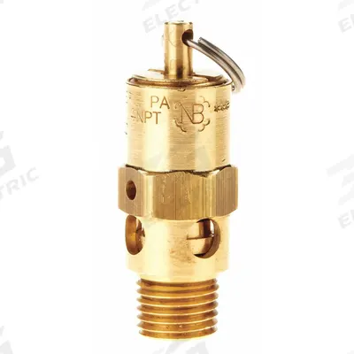CONRADER Safety Valve: Hard Seat, 1/4 in (M)NPT Inlet (In.), 1/4 in (F)NPT Outlet (In.) - Hard Seat Pneumatic Safety Valves