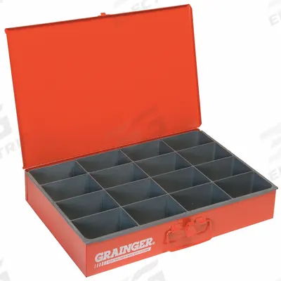 DURHAM MFG Compartment Drawer: 18 3/8 in x 12 1/2 in x 3 1/8 in, 3 1/16 in x 4 5/16 in x 2 15/16 in - Large Compartmented Boxes