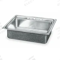 ELKAY Bowl Drop-In Sink: 22 in Overall Lg, 19 1/2 in Overall Wd, 7 1/2 in Bowl Dp, 18 in Bowl Lg (MPN LR22193). Key specifications — Brand: ELKAY; Color Family: Silver/Gray.