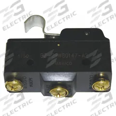 HONEYWELL Snap Action Switch: Roller Lever Actuator, 1NO/1NC, Screw (MPN BZ-2RW80147-A2). Key specifications — AC Contact Rating: 15 A @ 125 to 480 V; Electrical Connection: Screw; Series: BZ; Brand: HONEYWELL.