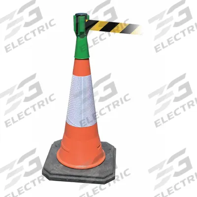 TENSABARRIER Barrier Tape: Blank, 3/4 ft Overall Ht, 9 in Belt Ht, Plastic, 11 7/8 ft Max Belt Lg - Barrier Tape Belts for Traffic Cones