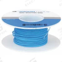 OK INDUSTRIES Spooled Wrapping Wire: 100 ft Overall Lg, 26 AWG Conductor Size, Blue (MPN R26B-0100). Key specifications — Manufacturer Part Number: R26B-0100; Brand: OK INDUSTRIES; Conductor Insulation Material: PVDF; Standards: UL 1422; Series: Kynar®; Wire Type (Not for Merchandising): Standard Wire Jacket.