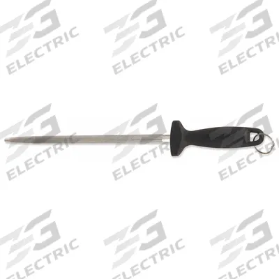 CRESTWARE Regular Cut Sharpening Steel: Steel, 12 in Overall Lg, Polypropylene, Swivel - Stainless Steel Honing Steels