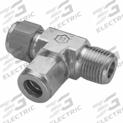 HAM-LET Compression Tee Fitting: 3/4 in OD x 3/4 in Pipe x 3/4 in OD Fitting Size - Double-Ferrule Stainless Steel Fittings