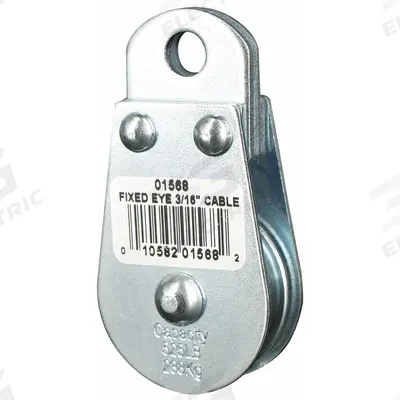APPROVED VENDOR Pulley Block: Fixed, Upright Mount, Pulling, 525 lb Working Load Limit - Fixed-Eye Attached Pulley Blocks