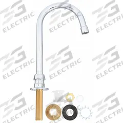 ZURN Spout: AquaSpec®, Spout, Gooseneck, Rigid/Swivel Spout, Brass, Chrome, 0.5 gpm Flow Rate (MPN Z821B0-XL-3F). Key specifications — Includes: Mounting Hardware; Product Type: Spout; Spout Style: Rigid/Swivel; Body Material: Brass; Brand: ZURN.