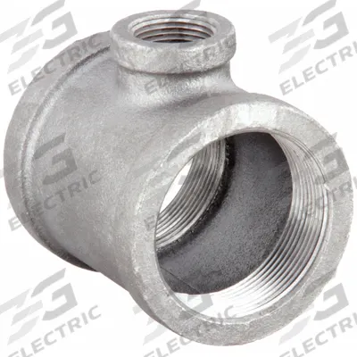 ANVIL Metal Pipe Tee: 2 in x 2 in x 3/4 in, 1,500 psi @ 150°F, Malleable Iron - Threaded High-Pressure Pipe Fittings