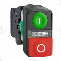 SCHNEIDER ELECTRIC Multihead Operator: 3 Buttons, 22 mm, 1NO/1NC, Non-Metallic, Full Volt, LED (MPN XB5AW73731B5). Key specifications — AC Contact Rating: 3 A @ 240 V; Action: Momentary/Momentary/Momentary; DC Contact Rating: 0.55 A @ 125 V; Legend: I/O; Operator Illumination: Illuminated; Product Type: Multihead Operators; Series: XB5; Manufacturer Part Number: XB5AW73731B5.
