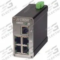RED LION Ethernet Switch: Unmanaged, DIN Rail, 10 Ports, RJ45, 10/100 Base-TX/1 Gbps, IP30 (MPN 105TX). Key specifications — Port Type: RJ45; Manufacturer Part Number: 105TX; Brand: RED LION; Features: LED Link/Activity Status Indication; IP Rating: IP30; Maximum Input Voltage: 30V DC; Mounting Location: DIN Rail; Network Interface: 1 Gbps.