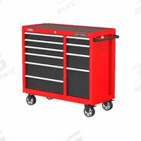 CRAFTSMAN Rolling Tool Cabinet: Red / Black Drawer, 41 in W x 18 in D x 37 1/2 in H, 10 Drawers (MPN CMST341102RB). Key specifications — Brand: CRAFTSMAN.