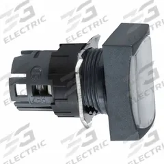 SCHNEIDER Flush Push Button: 16 mm Mounting Size, Non-Metallic, Maintained (MPN ZB6DF1). Key specifications — Brand: SCHNEIDER; Action: Maintained; Series: XB6; Push Button Material Type: Non-Metallic.