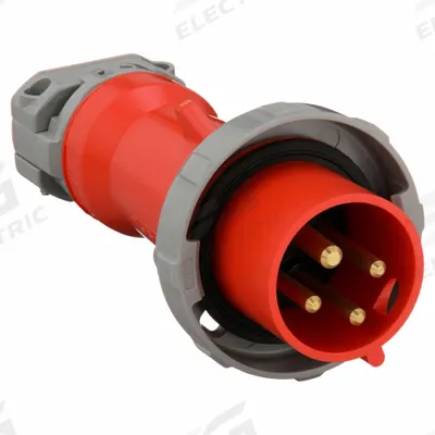 HUBBELL Pin and Sleeve Plug: Orange, 125/250V AC, Single Phase, 30 A, 3 Pole, 4 Wire - Watertight Plugs