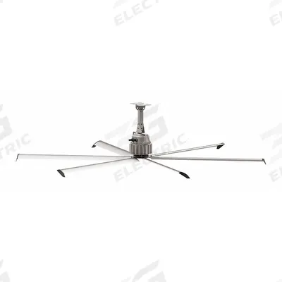 SKYBLADE Ceiling Fan: 50,409 cfm Airflow, 14 ft Blade Dia, Variable Speeds, 230/460V AC - Industrial HVLS Ceiling Fans