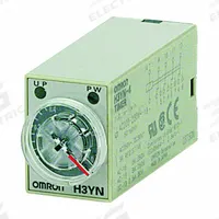 OMRON Timer: 100 to 120V AC, 0.1 min – 1 min (MPN H3YN-21 AC100-120). Key specifications — Brand: OMRON.