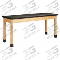 Table: 24 in Overall Wd, 30 in Overall Ht, 6 ft Overall Lg, ChemGuard, 500 lb Load Capacity, Beige (MPN P7302BK30N). Key specifications — Brand: DIVERSIFIED SPACES; Countertop Material: ChemGuard.