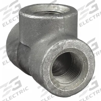 ANVIL Metal Pipe Tee: 1 in x 1 in x 1 in, 2,000 psi @ 150°F, Steel - Threaded High-Pressure Pipe Fittings