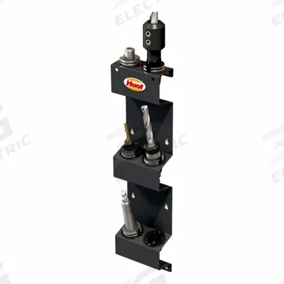 HUOT Vertical Tool Holder Rack: For HSK63A Taper - Vertical-Mount CNC Toolholder Racks