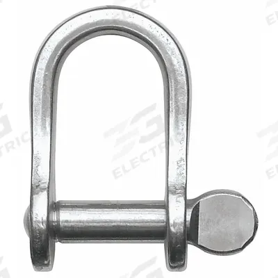 RONSTAN D-Shackle: Chain Shackle, 2,975 lb Working Load Limit, 9/16 in Compatible Rope Dia - Corrosion-Resistant Chain Shackles for Lifting
