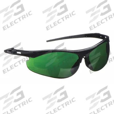 CONDOR Safety Glasses: Scratch-Resistant, Half-Frame, W5, Black Frame Color - Standard Welding Safety Glasses